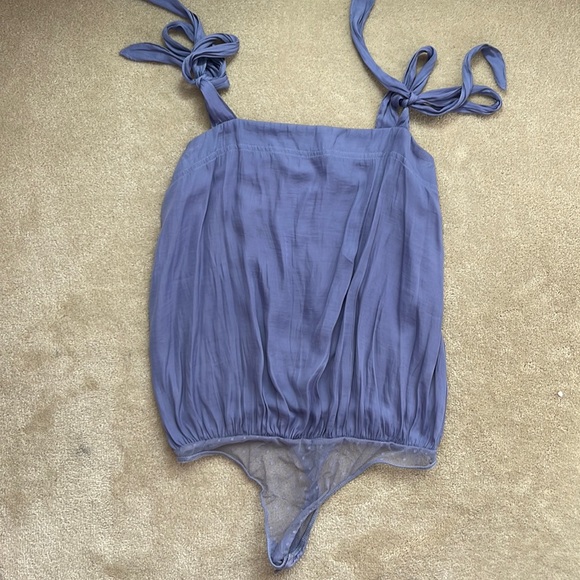 Fabrik Periwinkle Tie-Strap Bodysuit - Picture 1 of 2